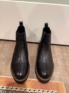 Caslon Black Leather Chelsea Ankle Boots